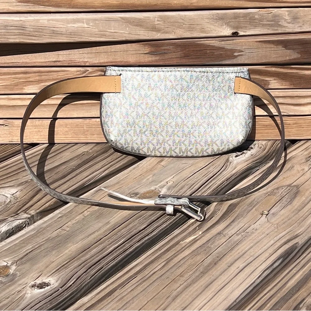 Michael Kors silvertone logo